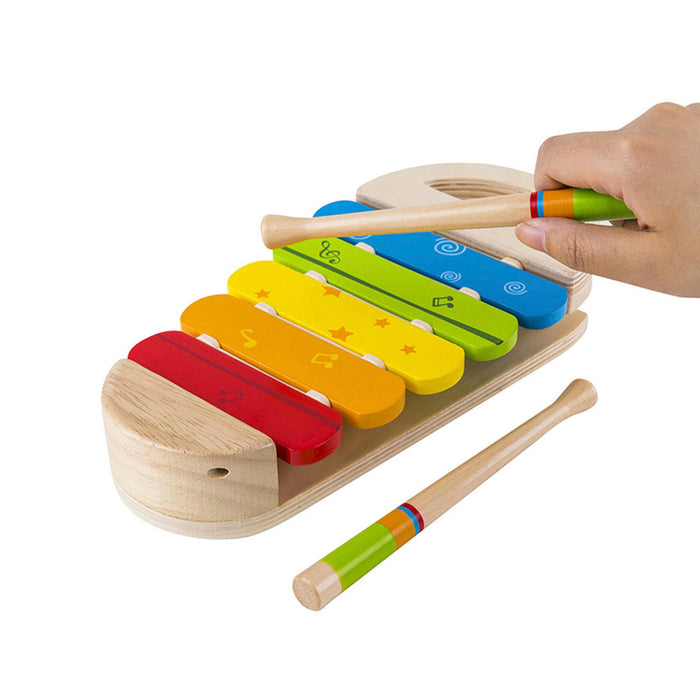 Xilófono Arcoiris Hape Instrumento Musical de Juguete