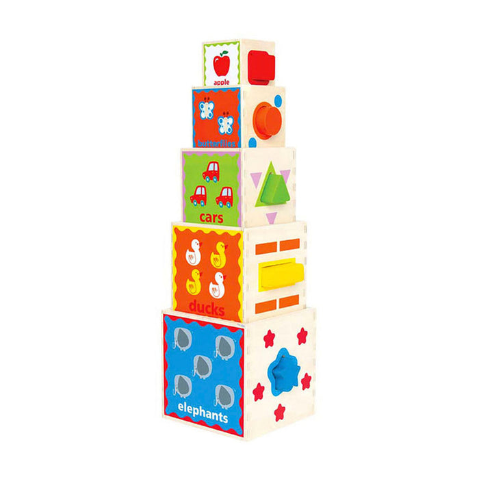 Pirámide de Juego Hape Juguete Didáctico Apilable