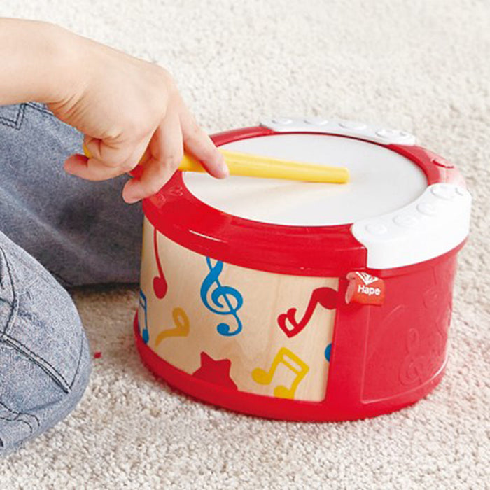 Tambor para Bebés con Luces Hape Instrumento Musical de Juguete a Pilas
